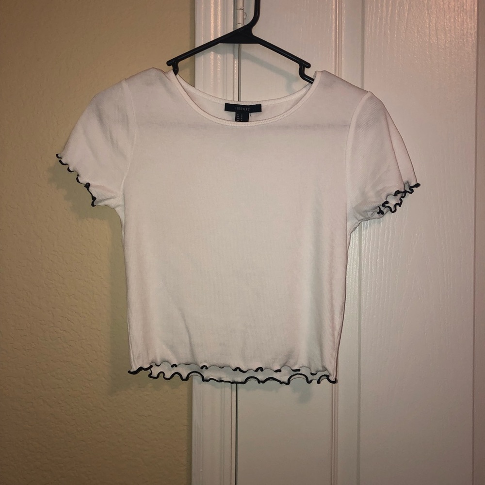 White crop top
